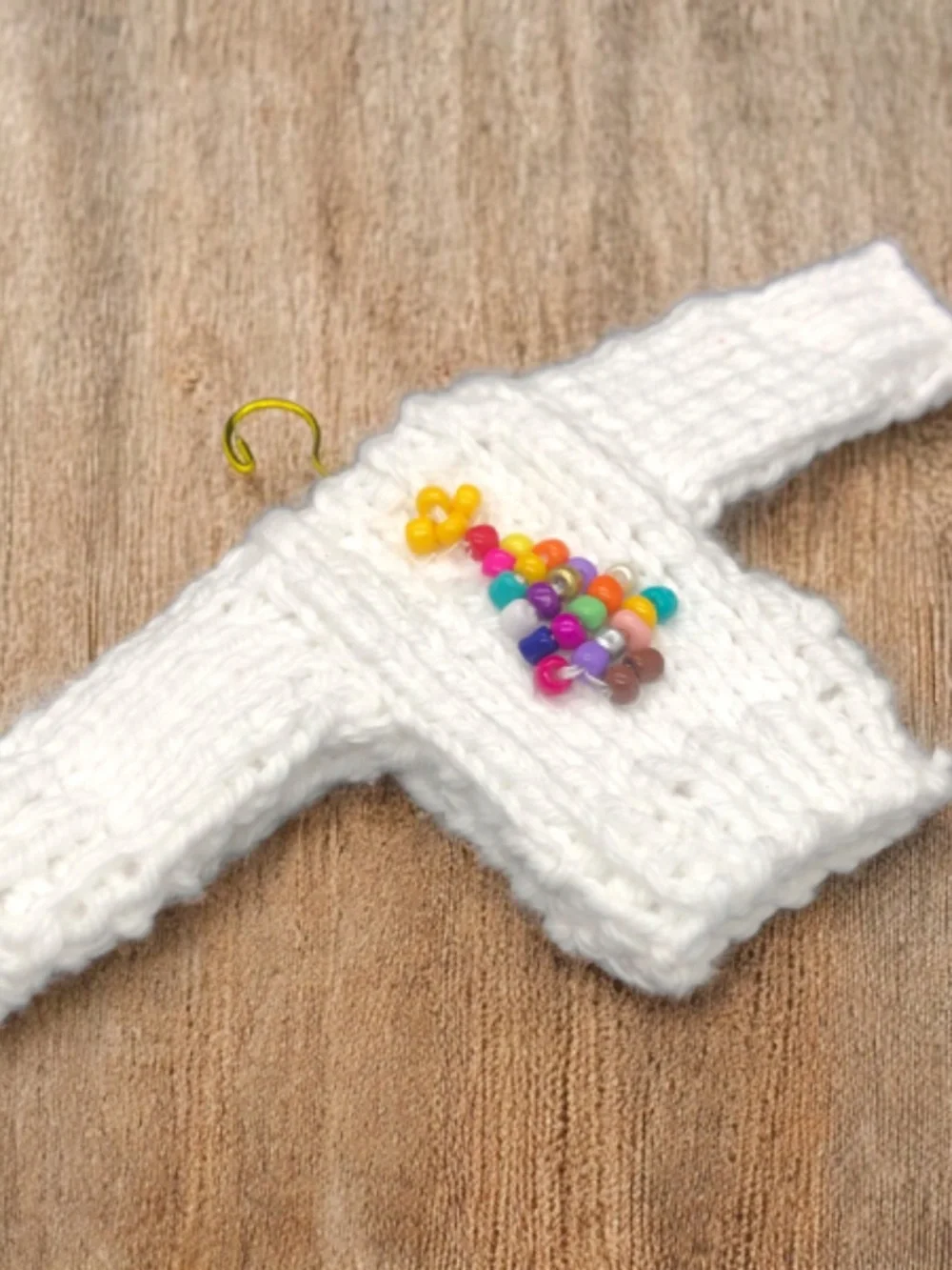 Mini Crochet Sweater Ornament, Tiny Christmas Tree Ornaments Handmade, Gift Tag